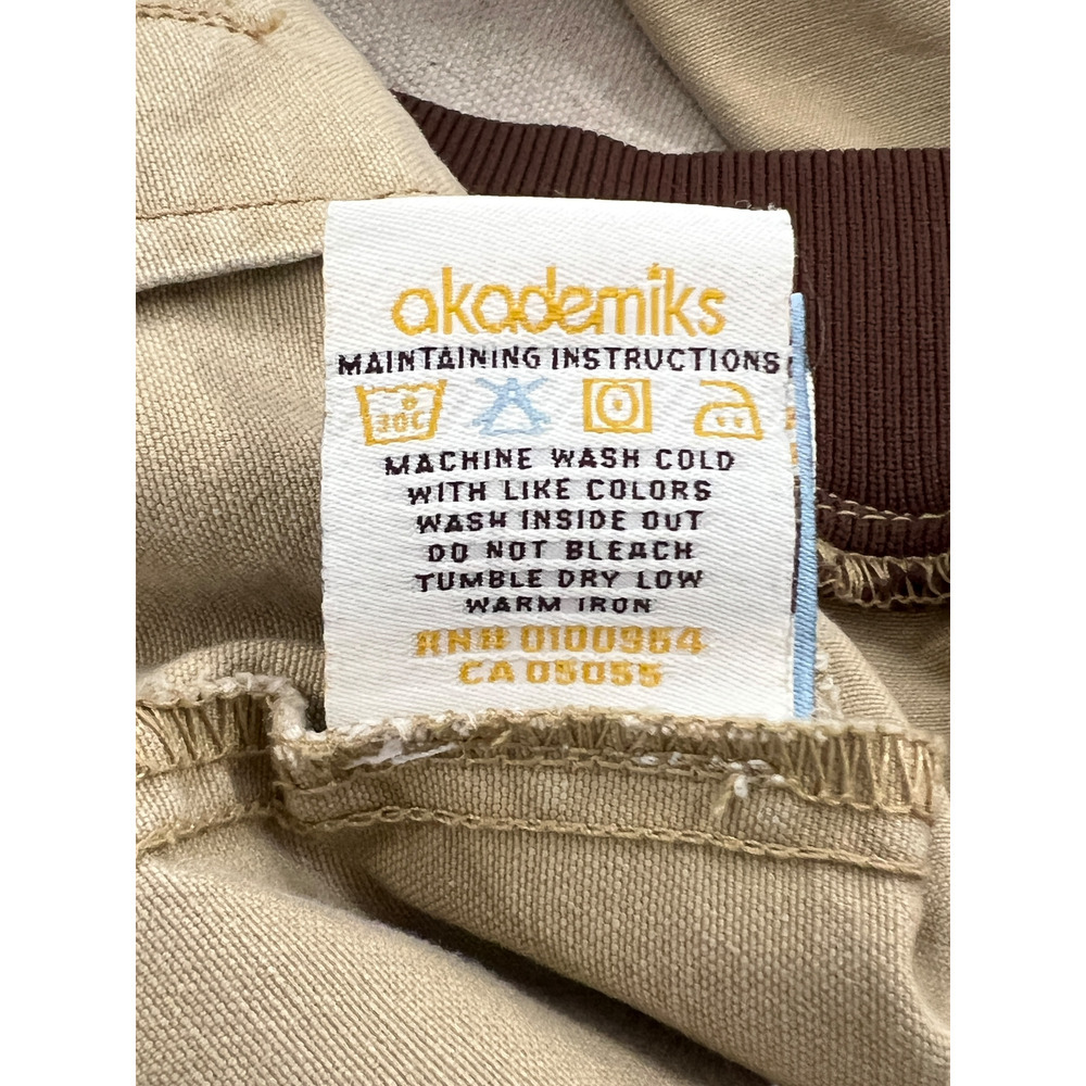 Akademiks Bomber Jacket Men's XXXL Black Hornets Beige Retro Street wear Vintage - Picture 12 of 14